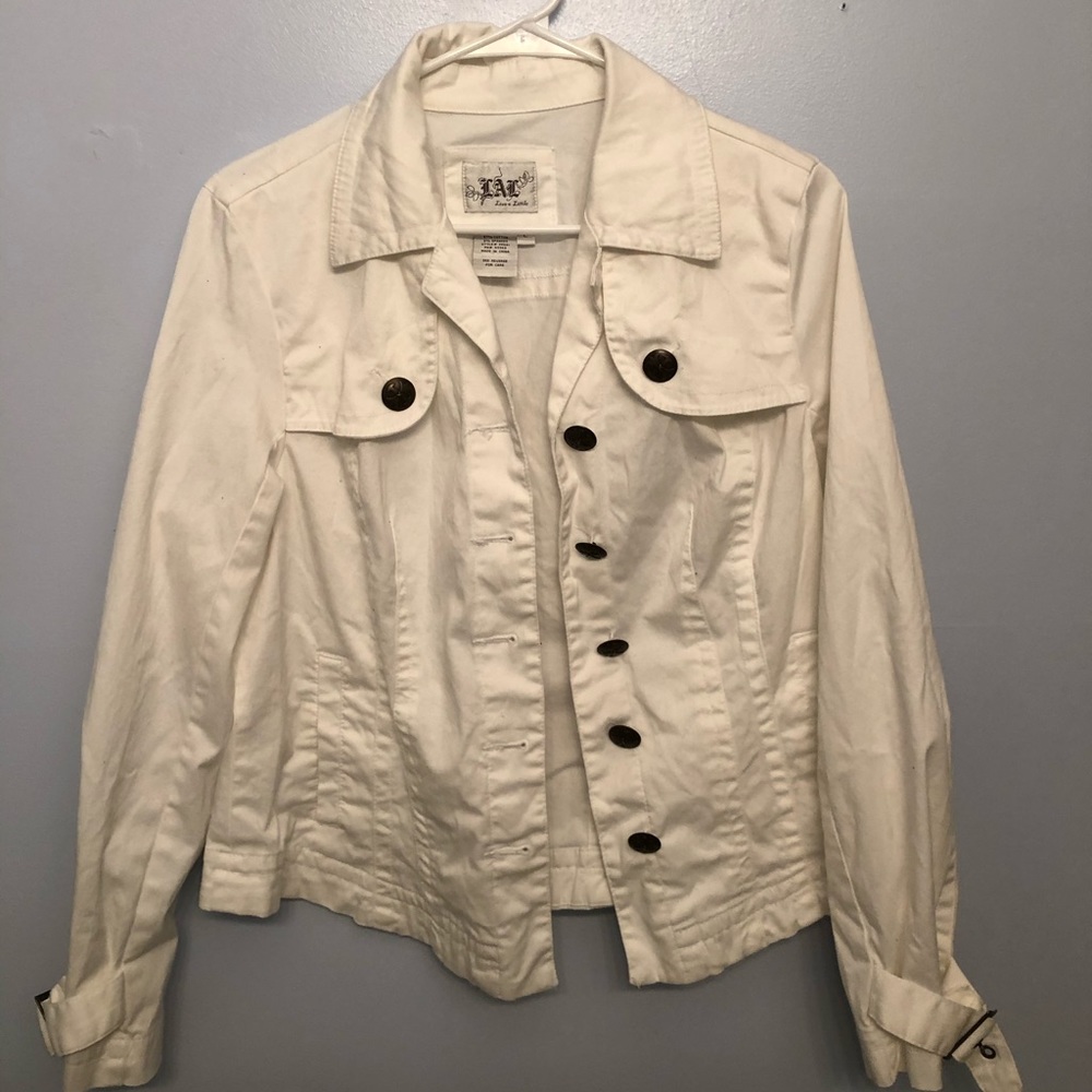 Live a Little White Jean Jacket